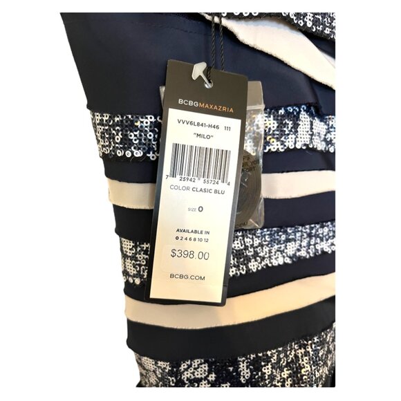 BCBGMaxAzria Milo Strapless Sequin Peplum Dress (NWT) - Picture 7 of 7